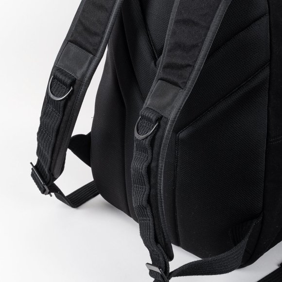 Y-3 Logo Embroidered Black Canvas Backpack - Picture 10 of 16